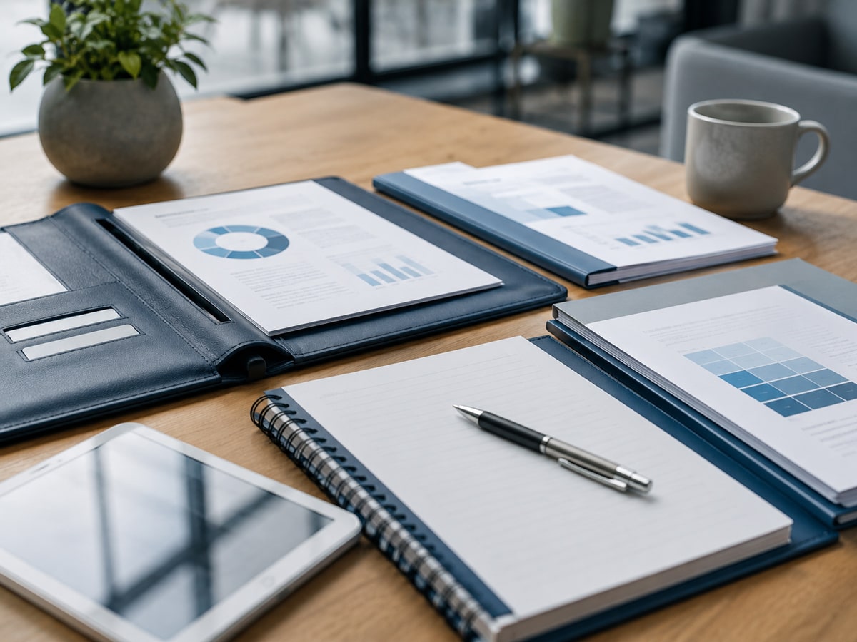 Financial planning documents and reports prepared for an estate planning consultation.
